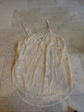 ANGL Cream Lace Camisole Tank